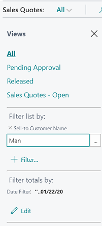 Filter icon Filter pane overview