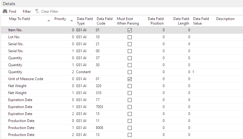 Bar Code Type Details FastTab Bar Code Type Details FastTab