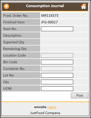Floor Consumption Journal Floor Consumption Journal