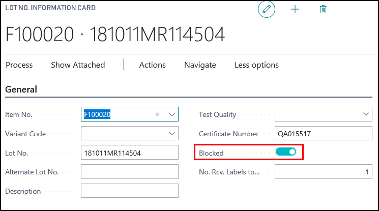 Blocked Lot Blocked Lot