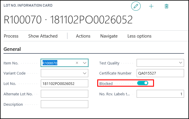 Blocked Lot Blocked Lot