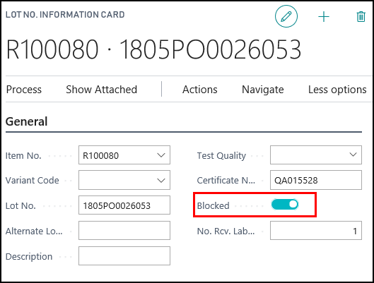 Blocked Lot Blocked Lot