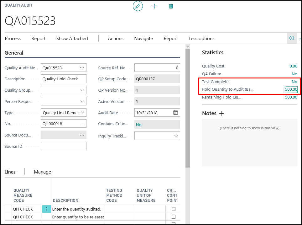 Quality Audit List Quality Audit List