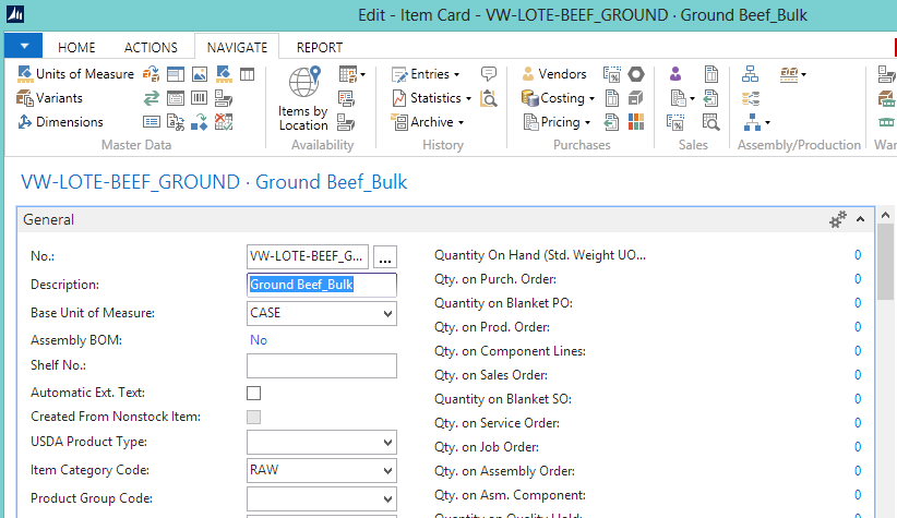 General FastTab General FastTab