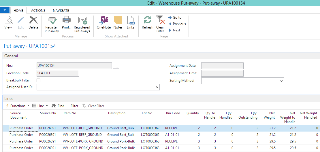 Warehouse Put-away Warehouse Put-away