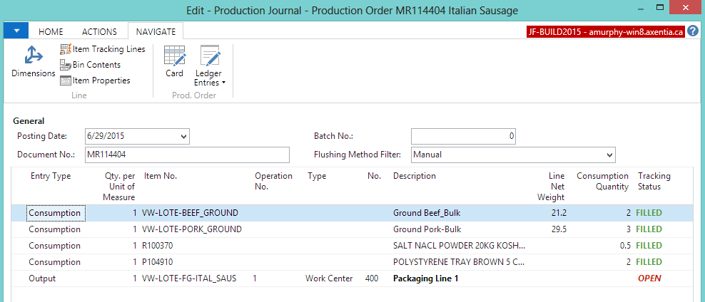 Production Journal Production Journal