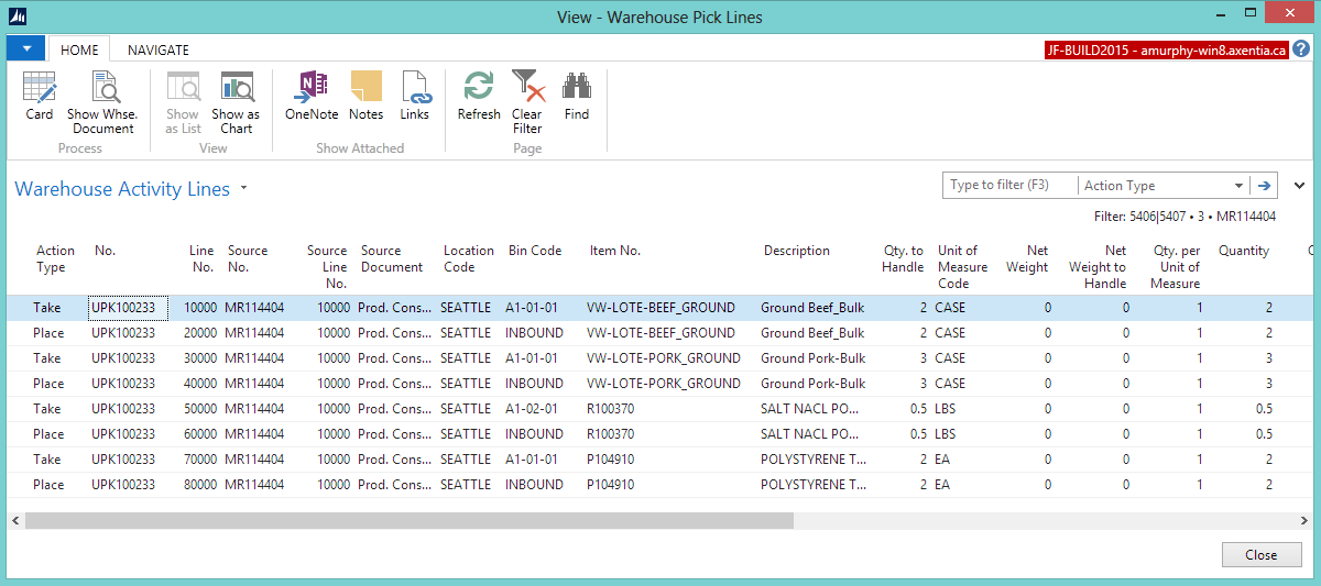 Warehouse Pick Lines Warehouse Pick Lines