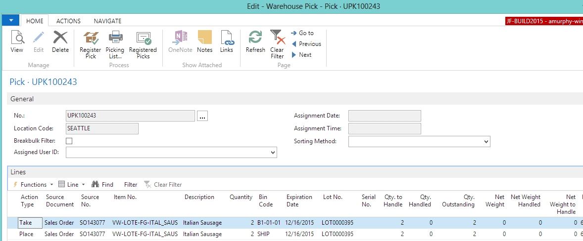 Warehouse Pick Warehouse Pick