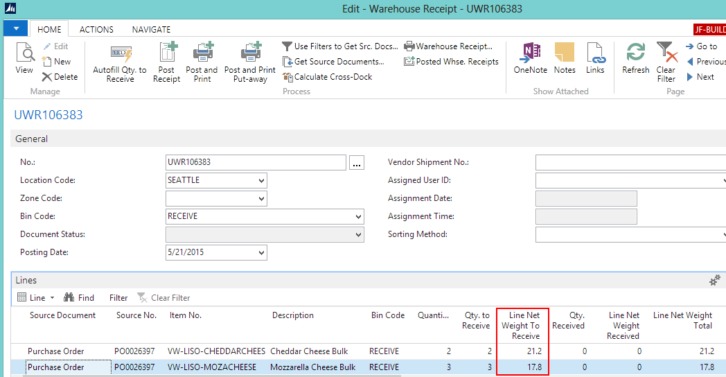 Warehouse Receipt Warehouse Receipt