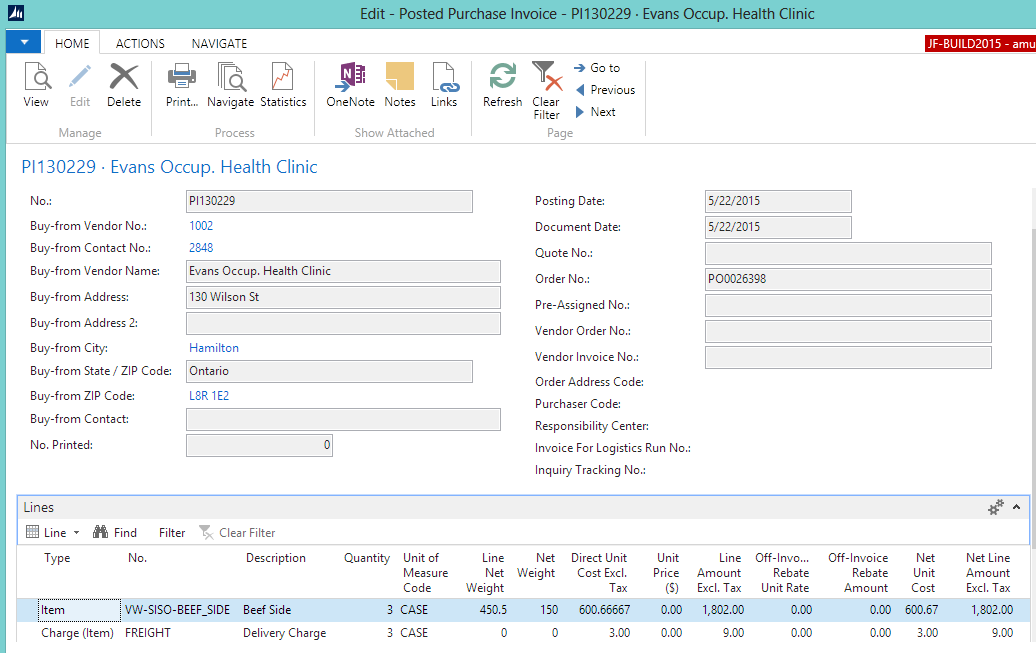 Item Ledger Entries Posted Purchase Invoice