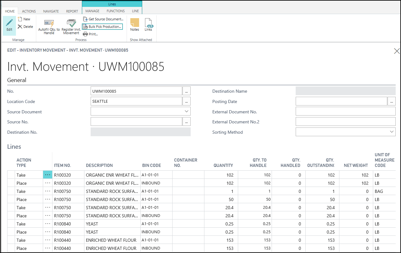 Inventory Movement Inventory Movement