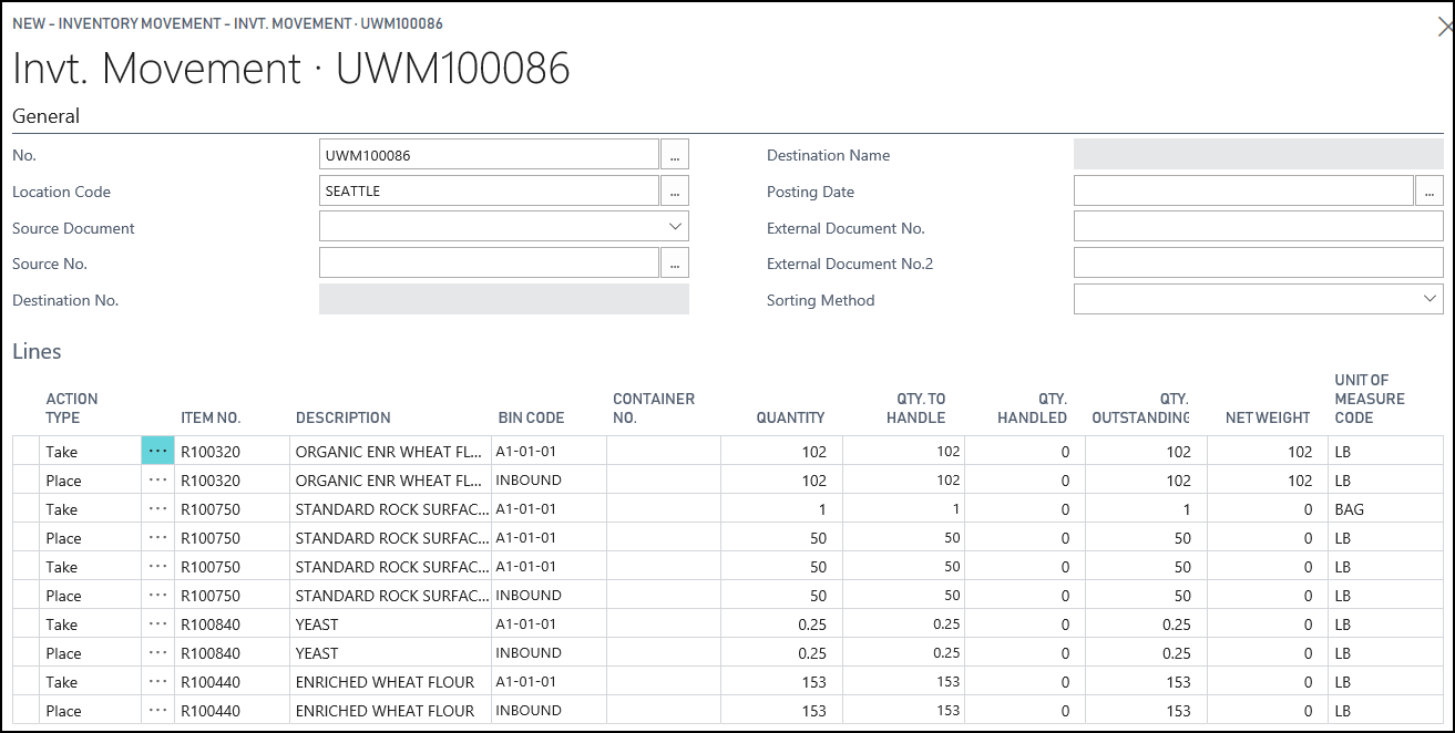Inventory Movement Inventory Movement