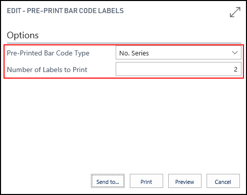 Pre-Print Bar Code labels