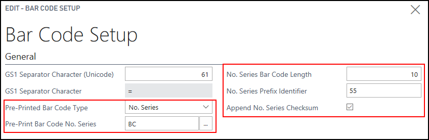 Pre-Print Bar Code labels