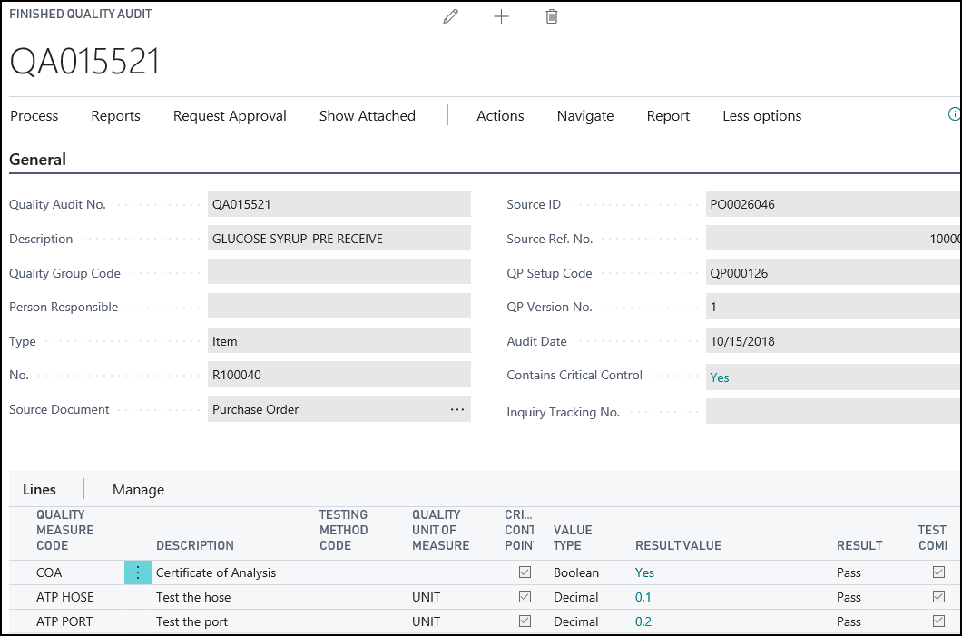 Finished Quality Audit