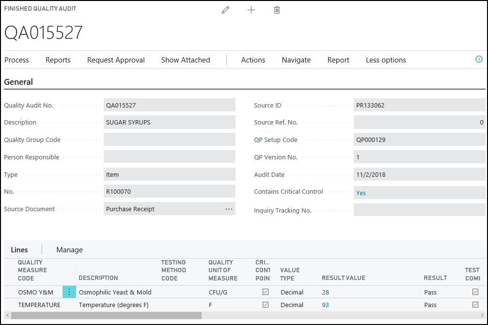 Finished Quality Audit