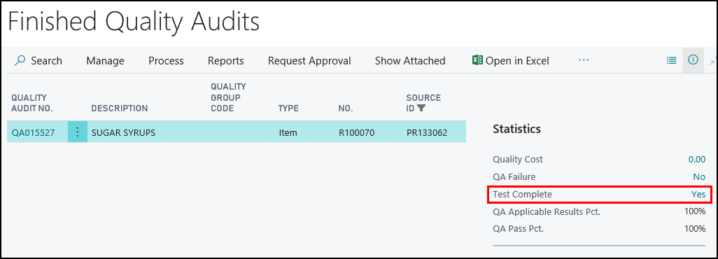 Finished Quality Audit List 