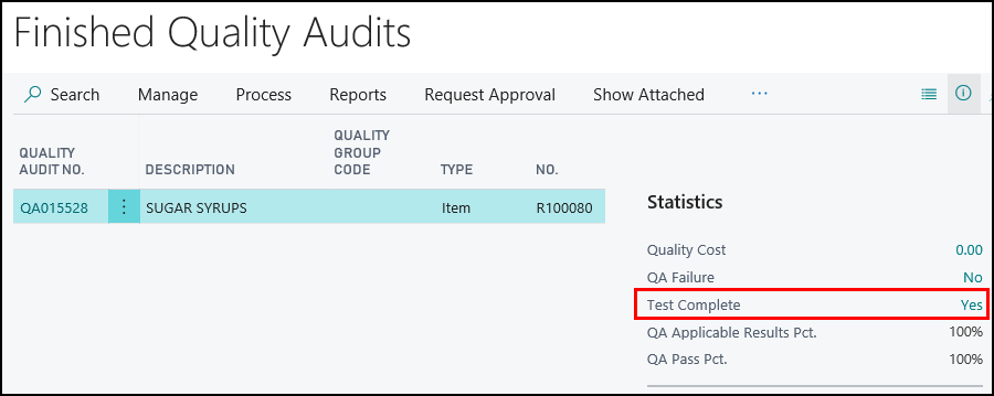 Finished Quality Audit