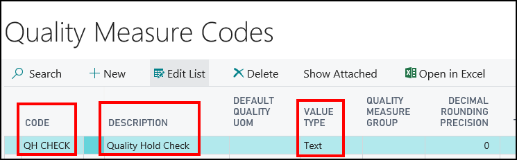 Quality Measure Codes