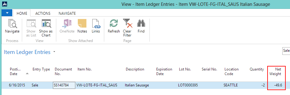 Item Ledger Entries