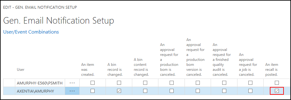 General Email Notification Setup