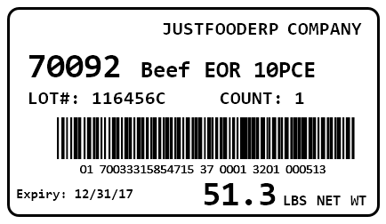 Vendor Label
