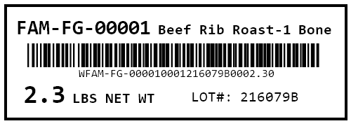 Fixed Bar Code