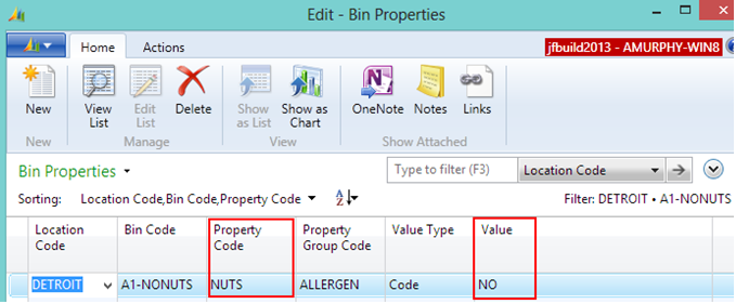 Bin Properties