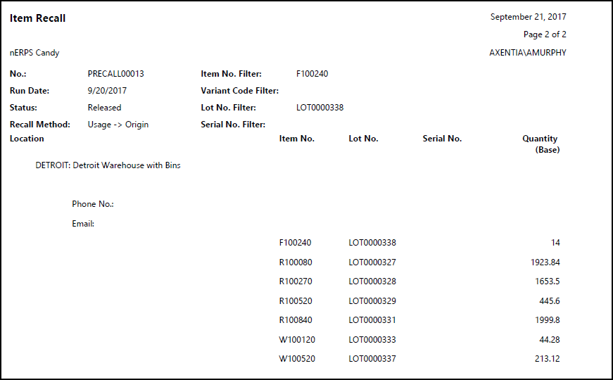 Posted Recall Report Page 2